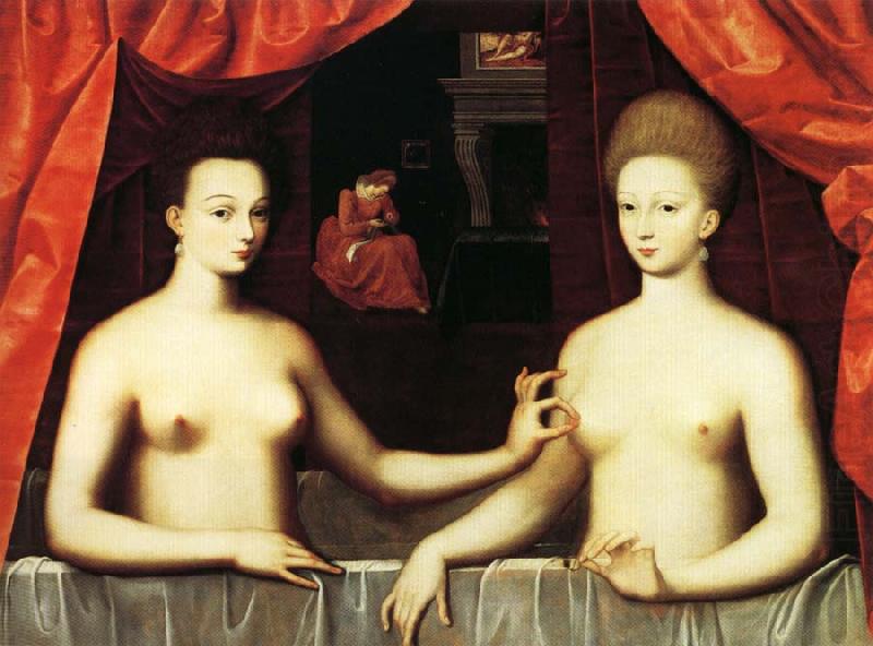 Gabrielle d'Estrees and Her Sister,the Duchesse de Villars, unknow artist